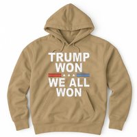 Trump Won We All Won 2024 Usa Flag Trump Won Hoodie