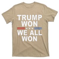 Trump Won We All Won 2024 Usa Flag Trump Won T-Shirt