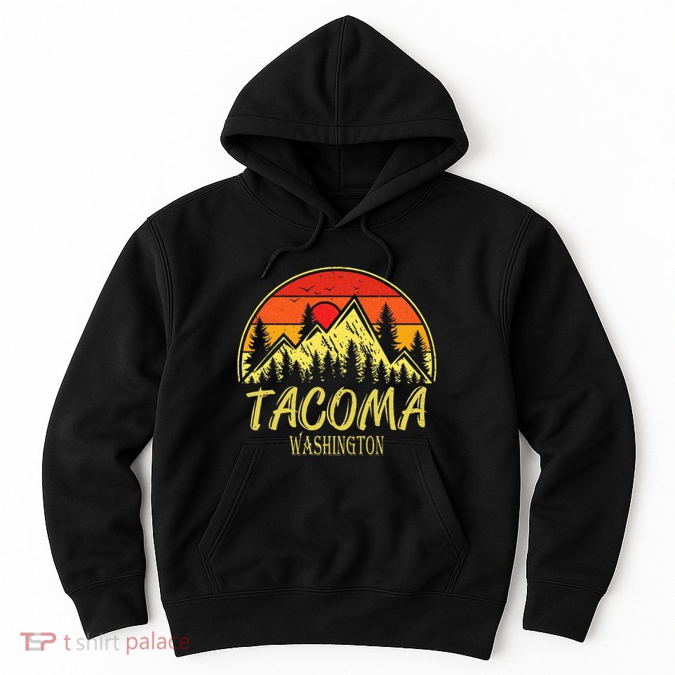Tacoma Washington Wa Mountains Hike Hiking Souvenir Hoodie