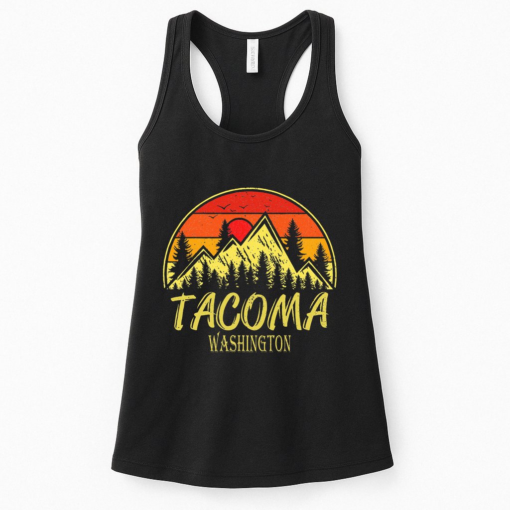 Tacoma Washington Wa Mountains Hike Hiking Souvenir Womens Tank Top