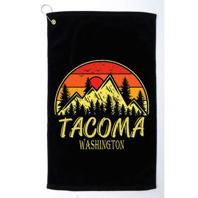 Tacoma Washington Wa Mountains Hike Hiking Souvenir Golf Towel