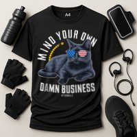 Tim Walz Waltz Mind Your Own Damn Business Funny Cat Design Performance Shirt