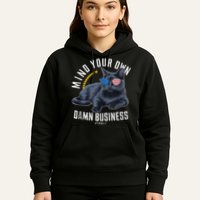 Tim Walz Waltz Mind Your Own Damn Business Funny Cat Design Hoodie