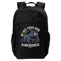 Tim Walz Waltz Mind Your Own Damn Business Funny Cat Design Backpack