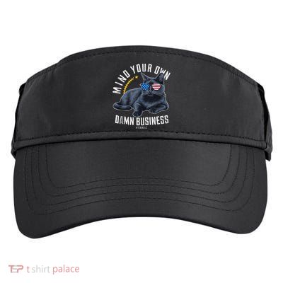 Tim Walz Waltz Mind Your Own Damn Business Funny Cat Design Adult Drive Performance Visor