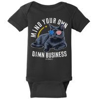Tim Walz Waltz Mind Your Own Damn Business Funny Cat Design Baby Bodysuit