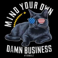 Tim Walz Waltz Mind Your Own Damn Business Funny Cat Design Baby Bodysuit