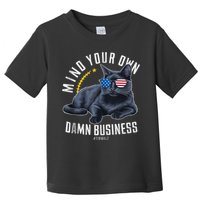 Tim Walz Waltz Mind Your Own Damn Business Funny Cat Design Toddler T-Shirt