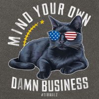 Tim Walz Waltz Mind Your Own Damn Business Funny Cat Design Cotton Canvas Backpack