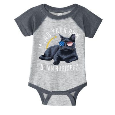Tim Walz Waltz Mind Your Own Damn Business Funny Cat Design Infant Baby Jersey Bodysuit