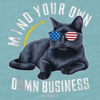 Tim Walz Waltz Mind Your Own Damn Business Funny Cat Design Sueded Cloud Jersey T-Shirt