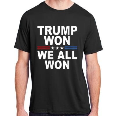 Trump Won We All Won 2024 Usa Flag Trump Won Adult ChromaSoft Performance T-Shirt