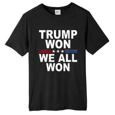 Trump Won We All Won 2024 Usa Flag Trump Won Tall Fusion ChromaSoft Performance T-Shirt