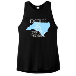 Together We Will Rebuild Wnc Strong Ladies PosiCharge Tri-Blend Wicking Tank