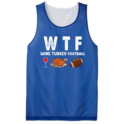 Thanksgiving Wtf Wine Turkey Family Football Funny Party Gift Mesh Reversible Basketball Jersey Tank