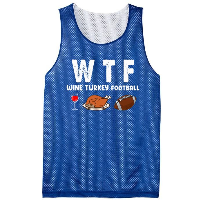 Thanksgiving Wtf Wine Turkey Family Football Funny Party Gift Mesh Reversible Basketball Jersey Tank