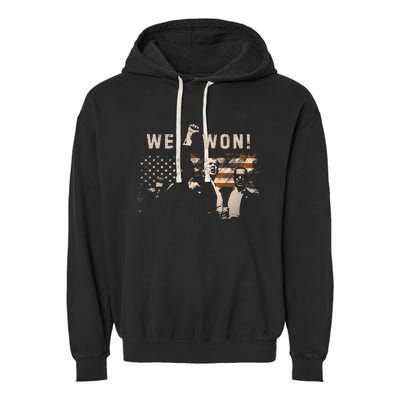 Trump We Won Wins Inauguration 47 Us President 2025 Election Garment-Dyed Fleece Hoodie