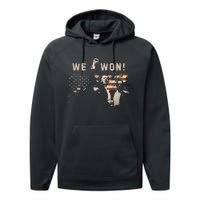 Trump We Won Wins Inauguration 47 Us President 2025 Election Performance Fleece Hoodie