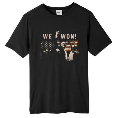 Trump We Won Wins Inauguration 47 Us President 2025 Election Tall Fusion ChromaSoft Performance T-Shirt