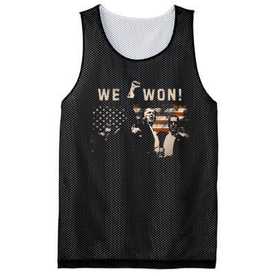 Trump We Won Wins Inauguration 47 Us President 2025 Election Mesh Reversible Basketball Jersey Tank