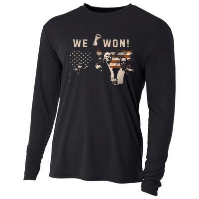 Trump We Won Wins Inauguration 47 Us President 2025 Election Cooling Performance Long Sleeve Crew