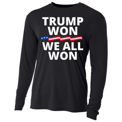 Trump Won We All Won 2024 Usa Flag Trump Won Cooling Performance Long Sleeve Crew