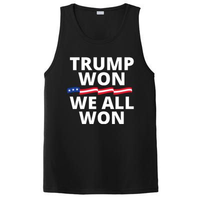 Trump Won We All Won 2024 Usa Flag Trump Won PosiCharge Competitor Tank