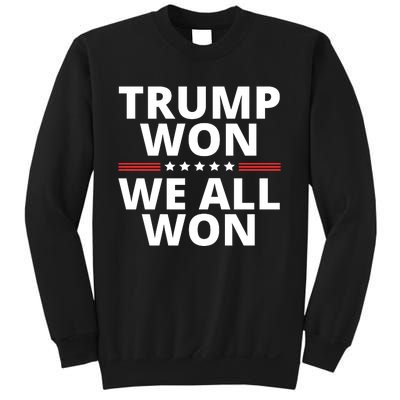 Trump Won We All Won 2024 Usa Flag Trump Won Sweatshirt