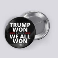 Trump Won We All Won 2024 Usa Flag Trump Won Button