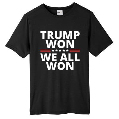 Trump Won We All Won 2024 Usa Flag Trump Won Tall Fusion ChromaSoft Performance T-Shirt