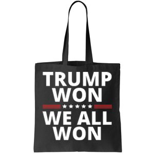 Trump Won We All Won 2024 Usa Flag Trump Won Tote Bag