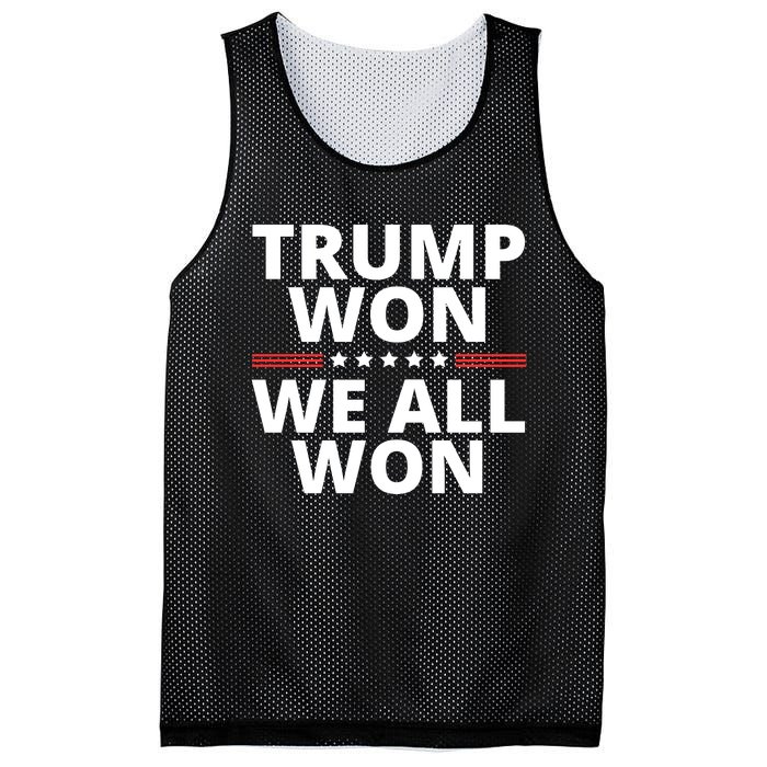 Trump Won We All Won 2024 Usa Flag Trump Won Mesh Reversible Basketball Jersey Tank