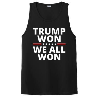 Trump Won We All Won 2024 Usa Flag Trump Won PosiCharge Competitor Tank