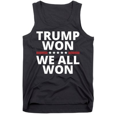 Trump Won We All Won 2024 Usa Flag Trump Won Tank Top