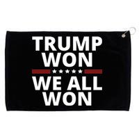 Trump Won We All Won 2024 Usa Flag Trump Won Grommeted Golf Towel