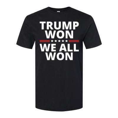 Trump Won We All Won 2024 Usa Flag Trump Won Softstyle CVC T-Shirt