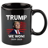 Trump We Won 2024 2028 11oz C Handle Ceramic Mug
