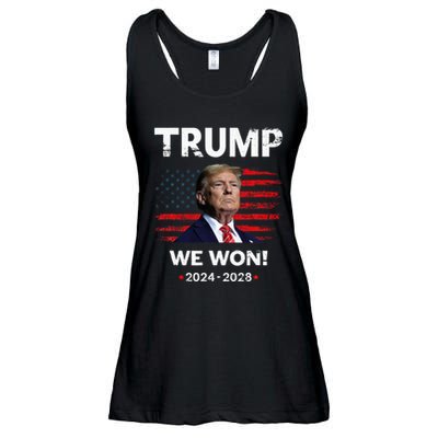 Trump We Won 2024 2028 Ladies Essential Flowy Tank
