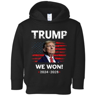 Trump We Won 2024 2028 Toddler Hoodie