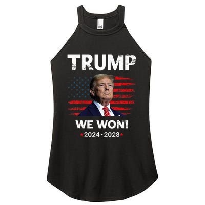 Trump We Won 2024 2028 Women's Perfect Tri Rocker Tank