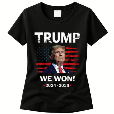 Trump We Won 2024 2028 Womens T-Shirt