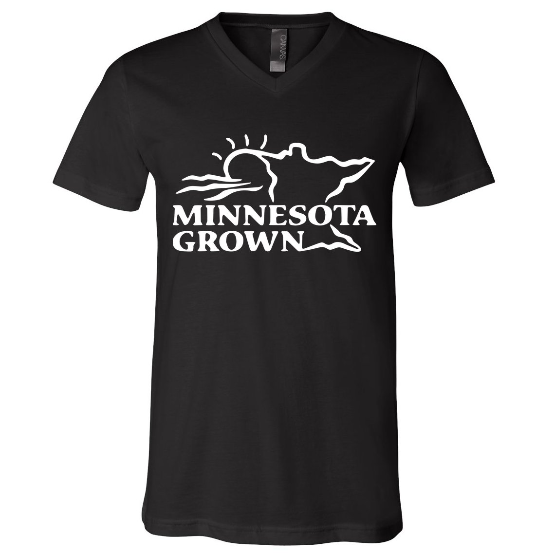 Tim Walz Wearing Minnesota Grown V-Neck T-Shirt