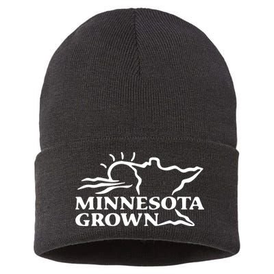 Tim Walz Wearing Minnesota Grown Sustainable Knit Beanie