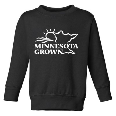Tim Walz Wearing Minnesota Grown Toddler Sweatshirt
