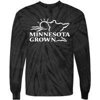 Tim Walz Wearing Minnesota Grown Tie-Dye Long Sleeve Shirt