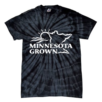 Tim Walz Wearing Minnesota Grown Tie-Dye T-Shirt