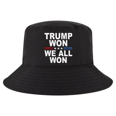 Trump Won We All Won 2024 Usa Flag Trump Won Cool Comfort Performance Bucket Hat