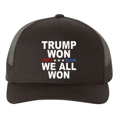 Trump Won We All Won 2024 Usa Flag Trump Won Yupoong Adult 5-Panel Trucker Hat