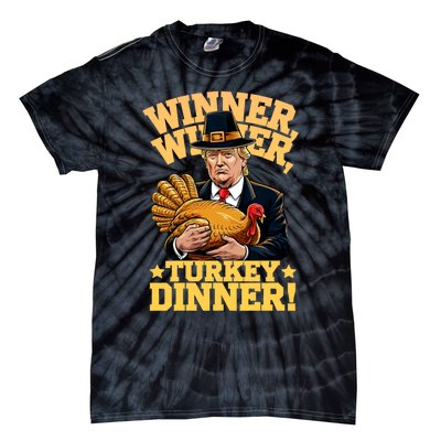 Trump Winner Winner Turkey Dinner Thanksgiving Tie-Dye T-Shirt