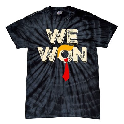 Trump We Won Win Inauguration Day 2025 47th President Tie-Dye T-Shirt